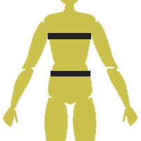 Option: Dedicated belt 95cm (set of 2) chest/torso